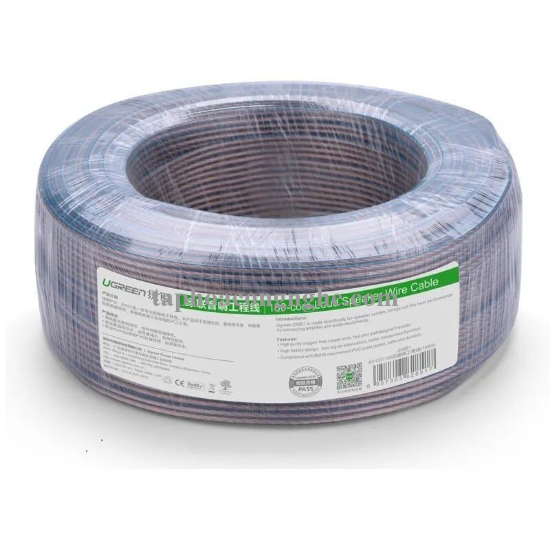 Ugreen 20851 100M Màu Đen Cáp âm thanh loa 100 tim AV137 30020851